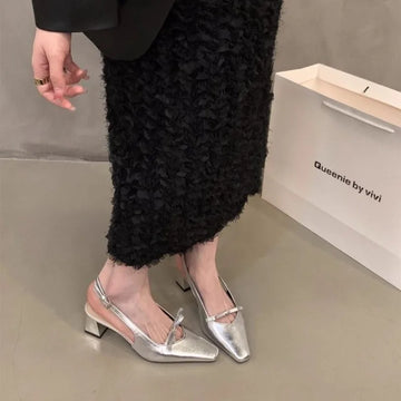 Xajzpa New Style Luxury Women's Heel Party for Women Purple Color Shoes Rhinestone Design Wedding Heels Plus Size Zapatos Mujer